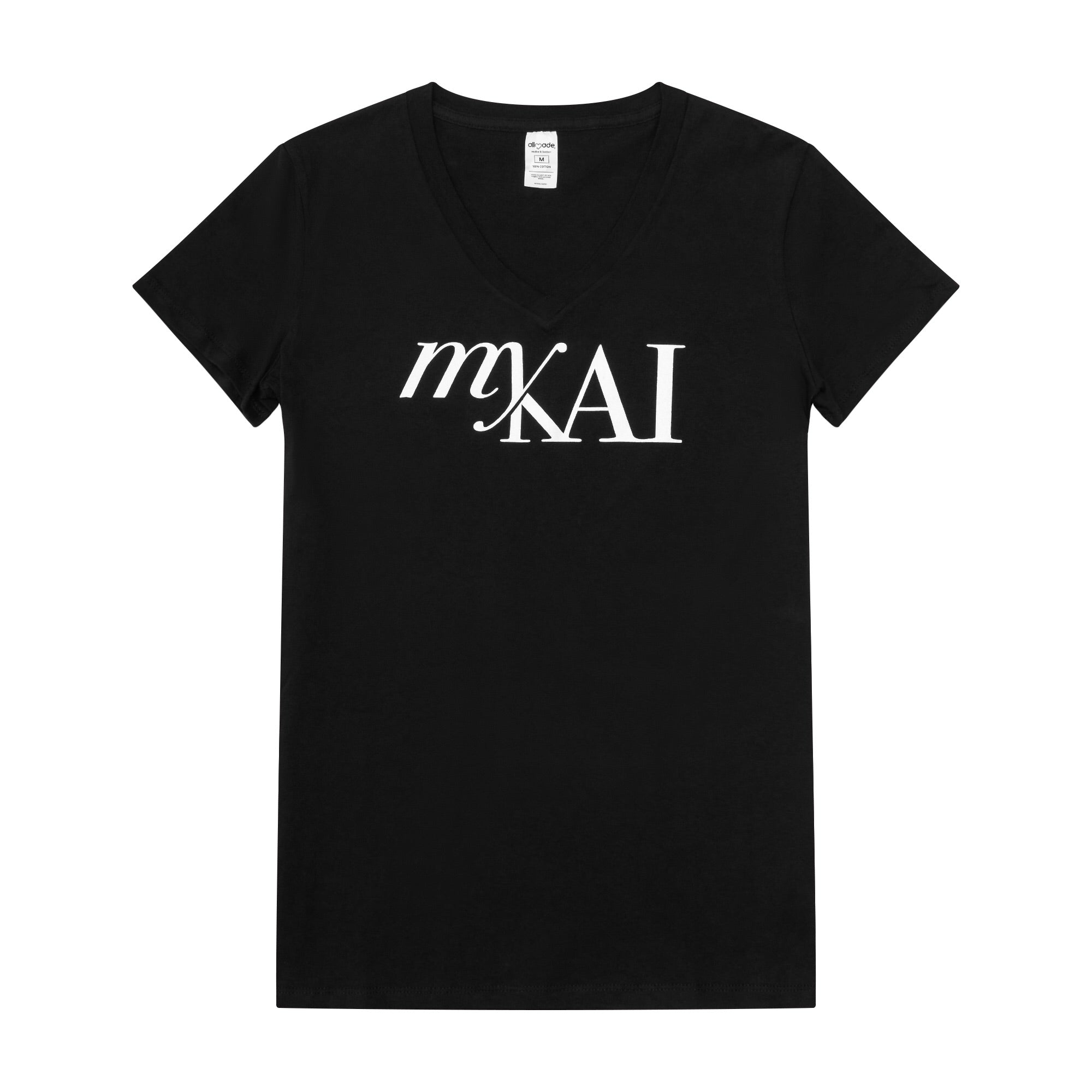 MY KAI Classic Womens Logo V-Neck T-Shirt