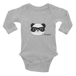 MY KAI Panda Infant Long Sleeve Bodysuit